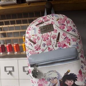 Inuyasha Floral Backpack with Blue Accents